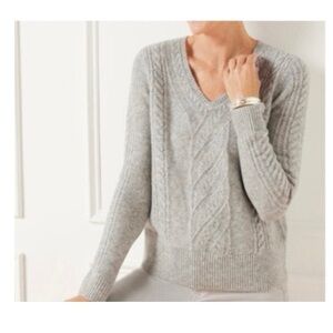Talbots Wool Blend Cable Knit‎ Pullover Sweater